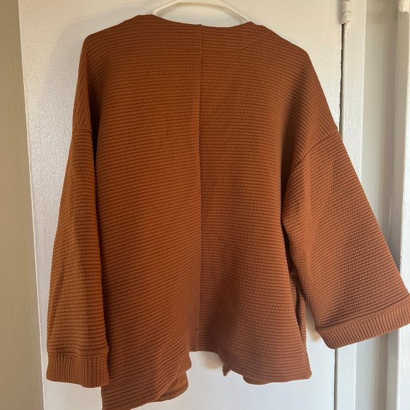 Madewell Texture & Thread Wrap Jacket Quilted Size M in Mustard/Orange - Picture 5 of 8